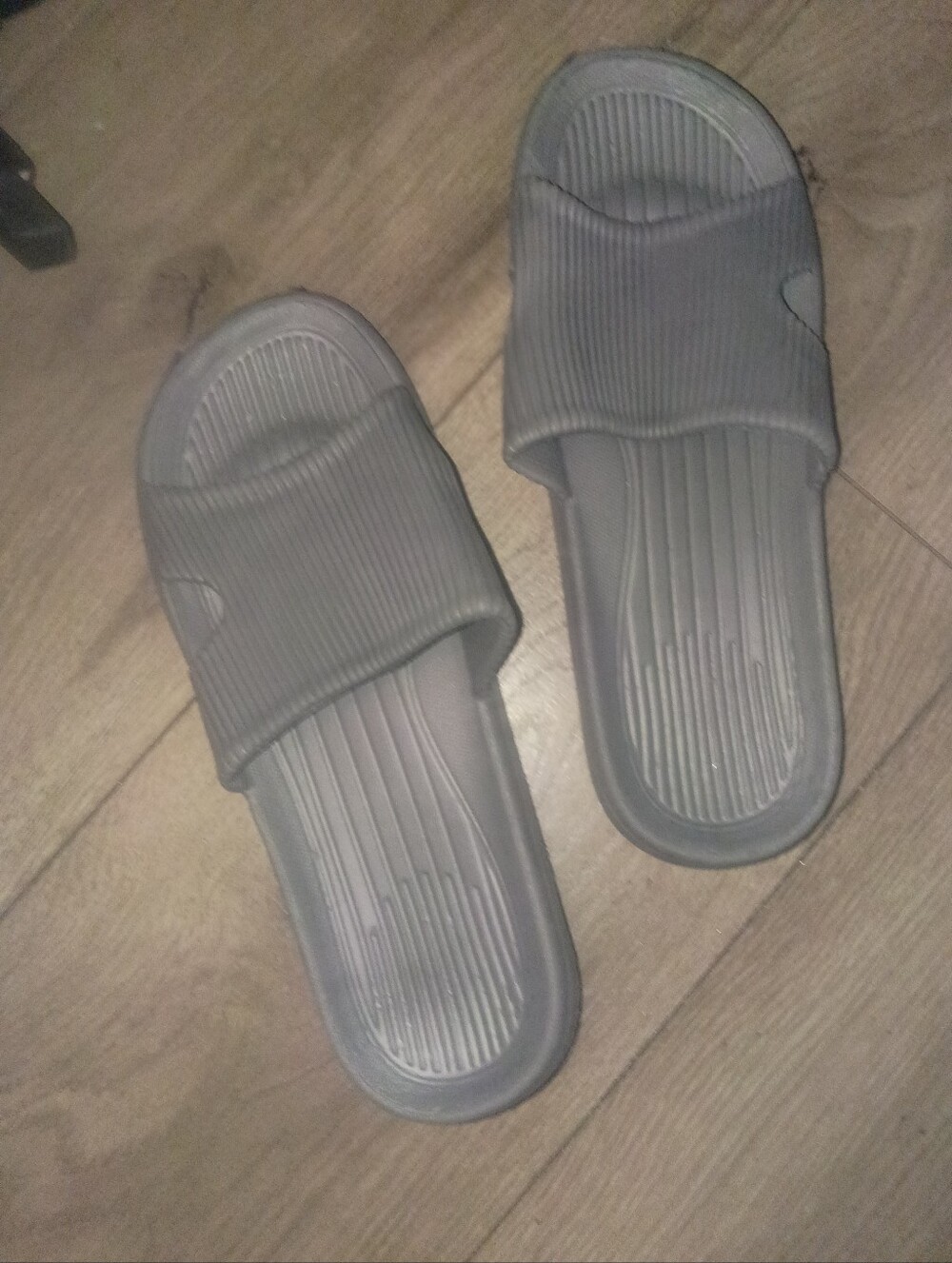 Gray Men's Slide Sandals - Comfortable Pool & Casual Slides
